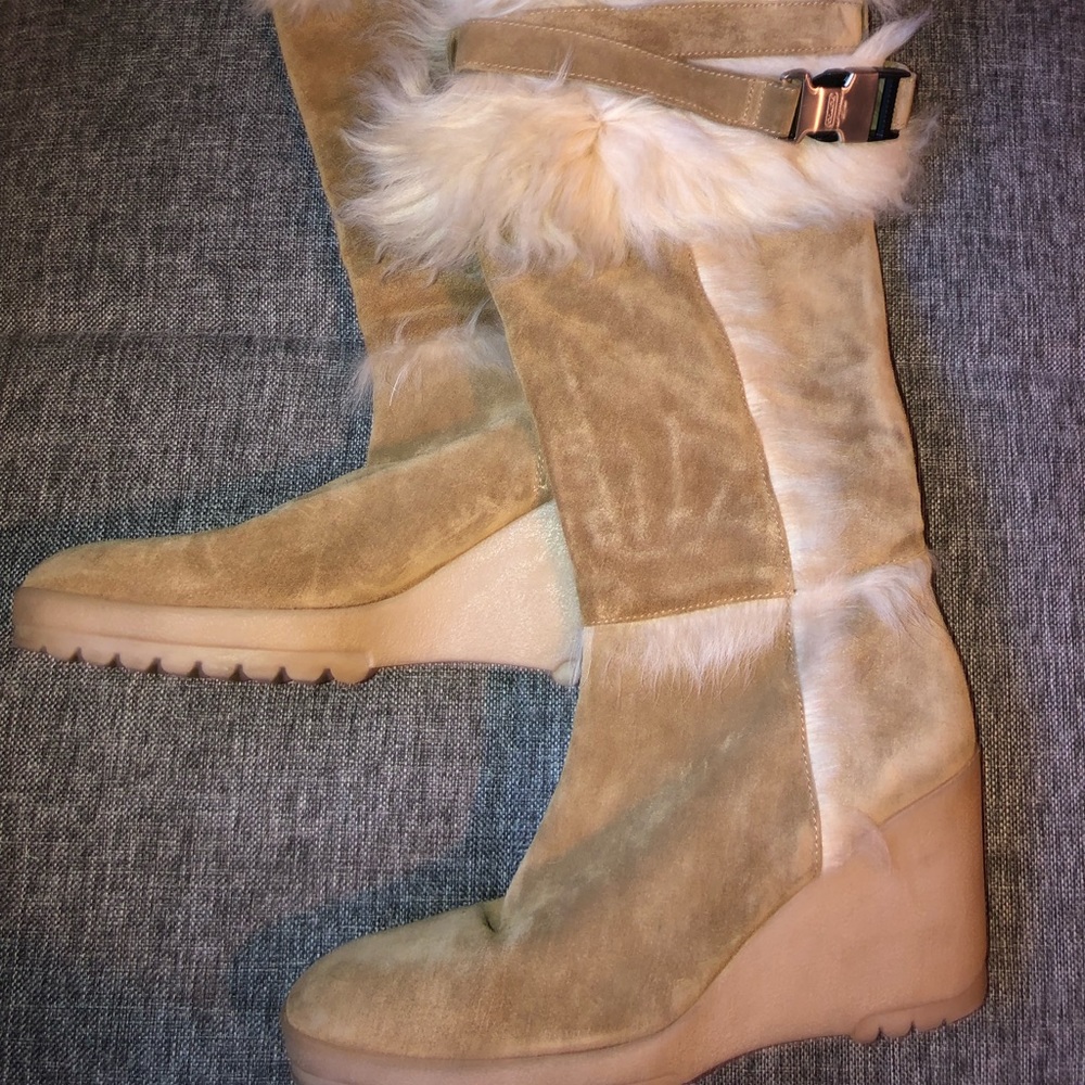 Coach Shearling/Suede Womens 11